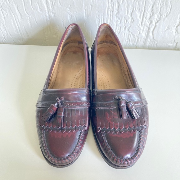 G.H. Bass & Co. Burgundy Leather Tassel Loafers Shoes Size 10.5 main image 12